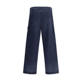 Margiela Blue Cotton Casual Pants